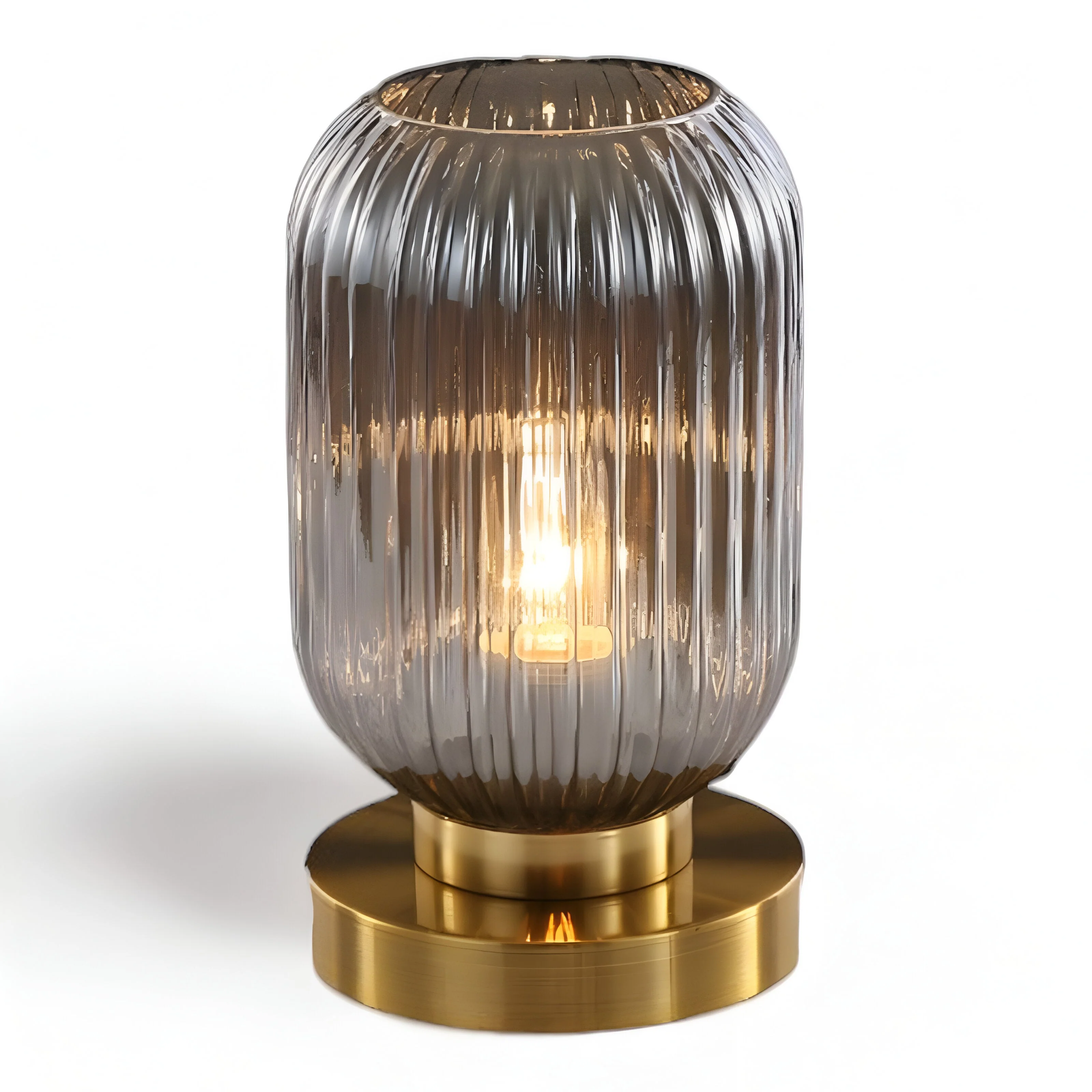 Oriantha - Noordse Tafellamp met Geribbeld Glas - Image 11
