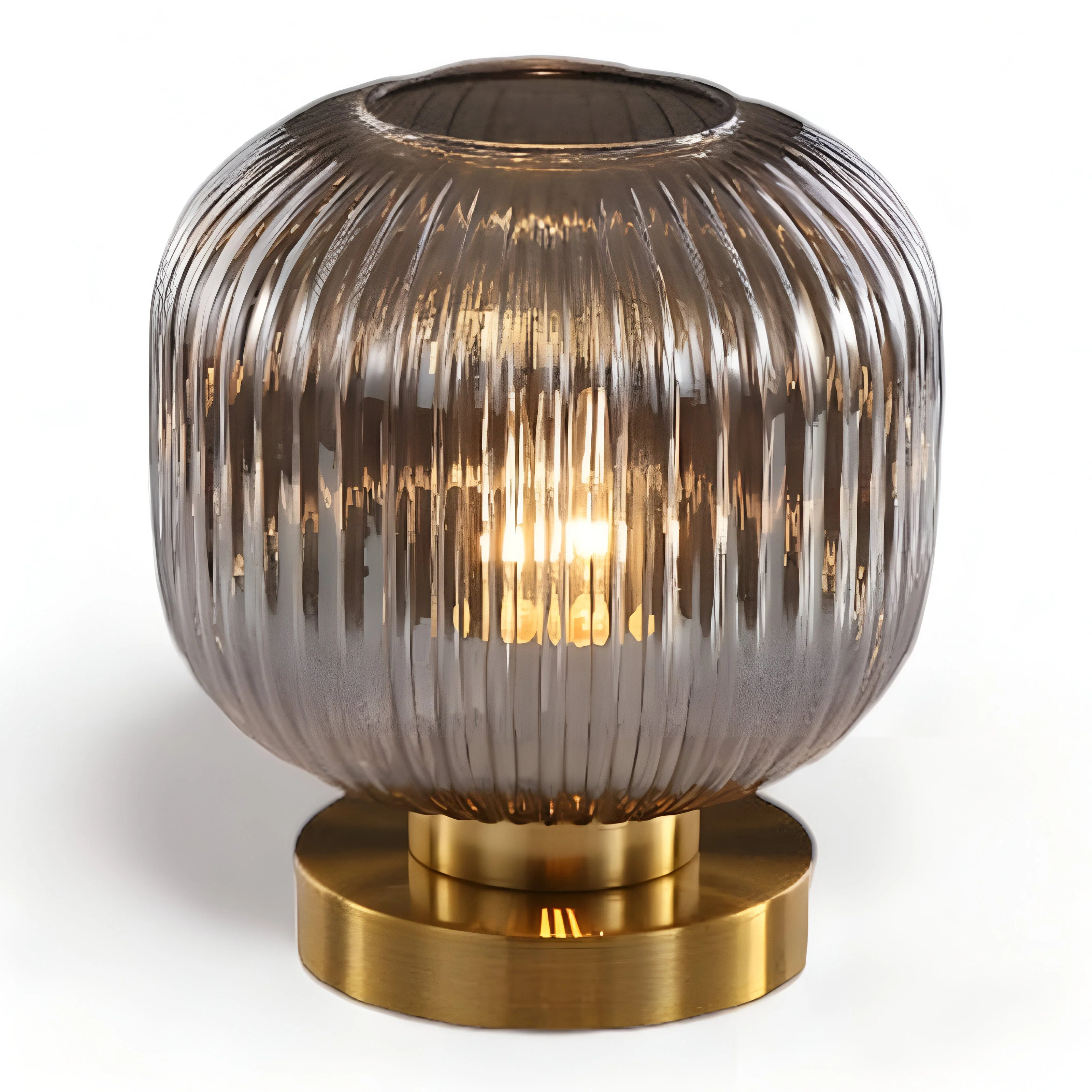 Oriantha - Noordse Tafellamp met Geribbeld Glas - Image 12