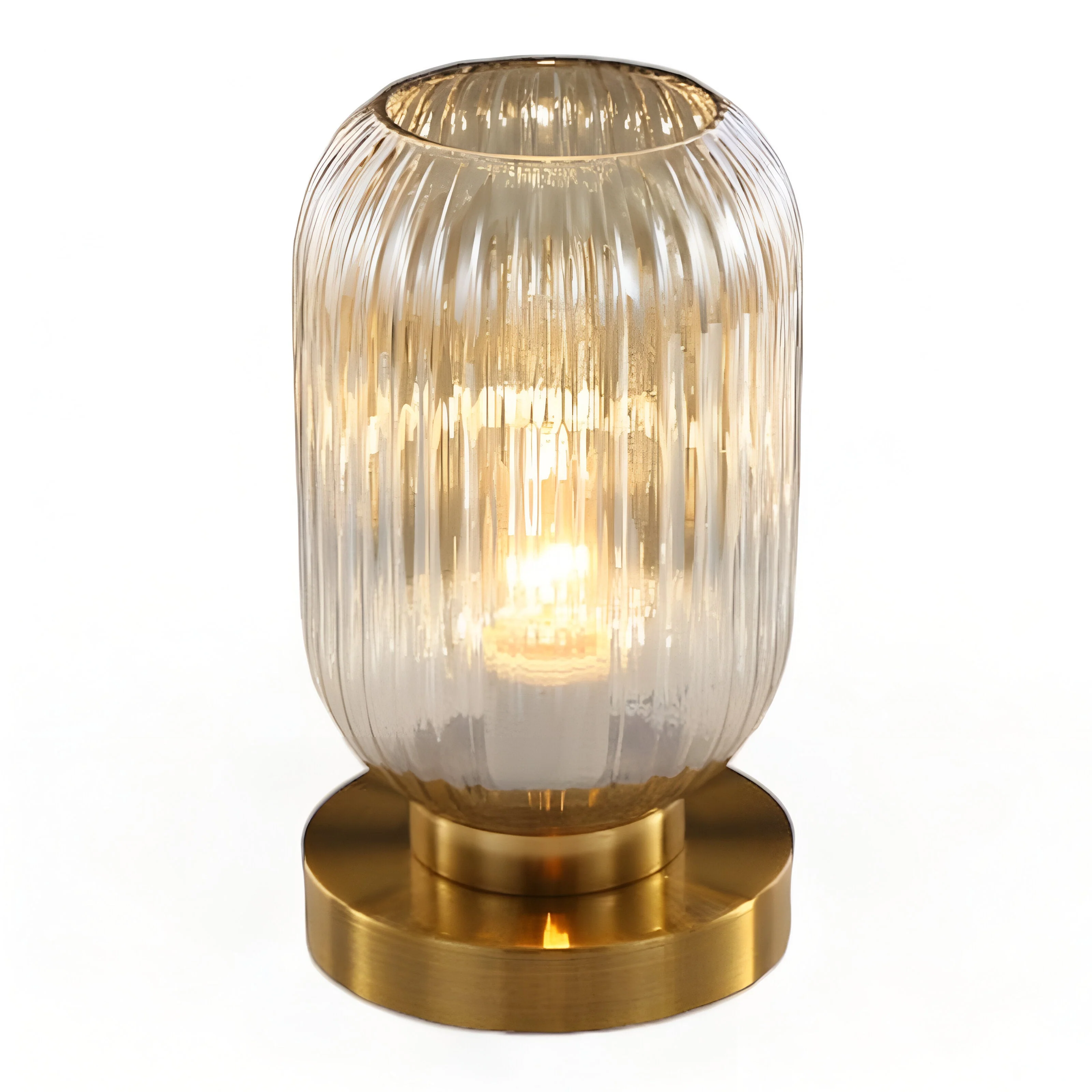 Oriantha - Noordse Tafellamp met Geribbeld Glas - Image 16