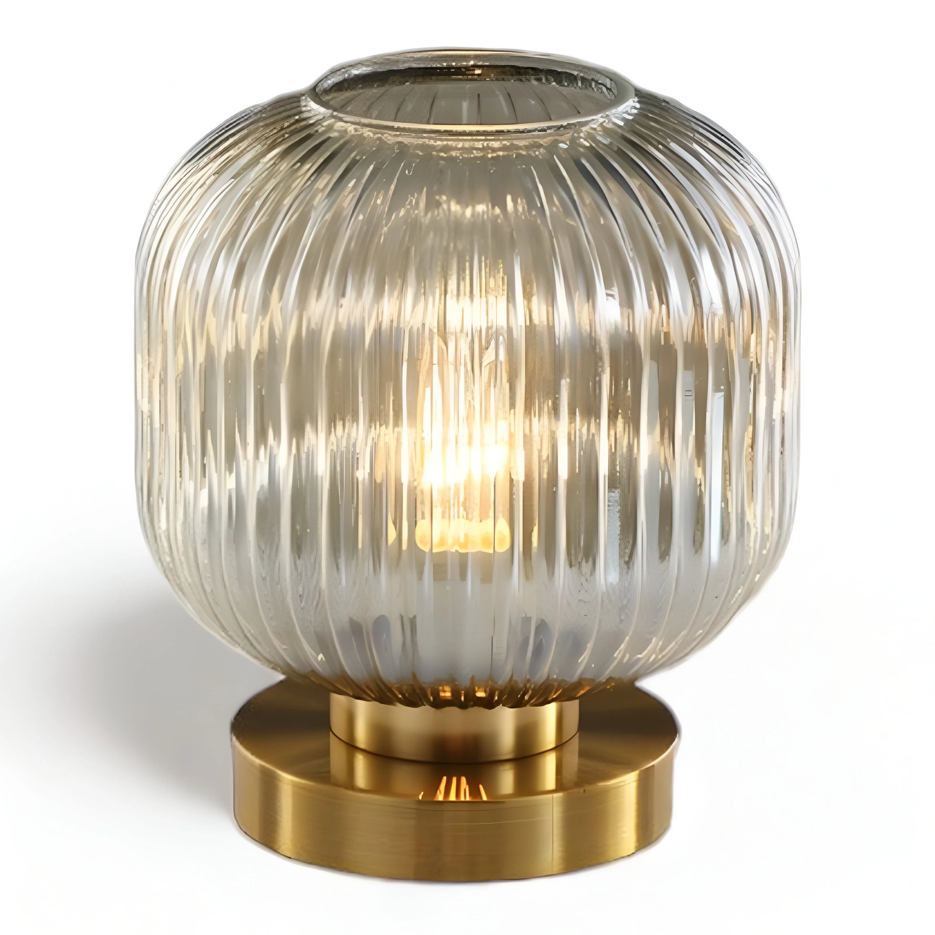 Oriantha - Noordse Tafellamp met Geribbeld Glas - Image 17