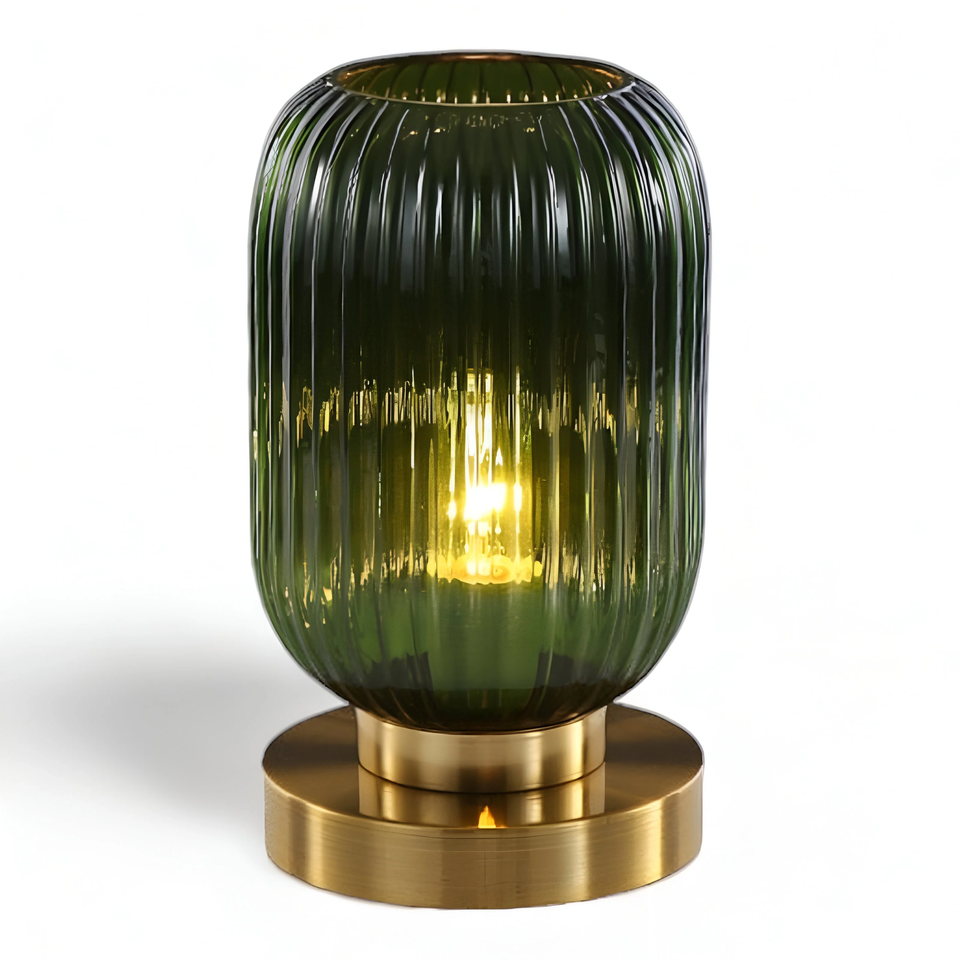 Oriantha - Noordse Tafellamp met Geribbeld Glas - Image 18