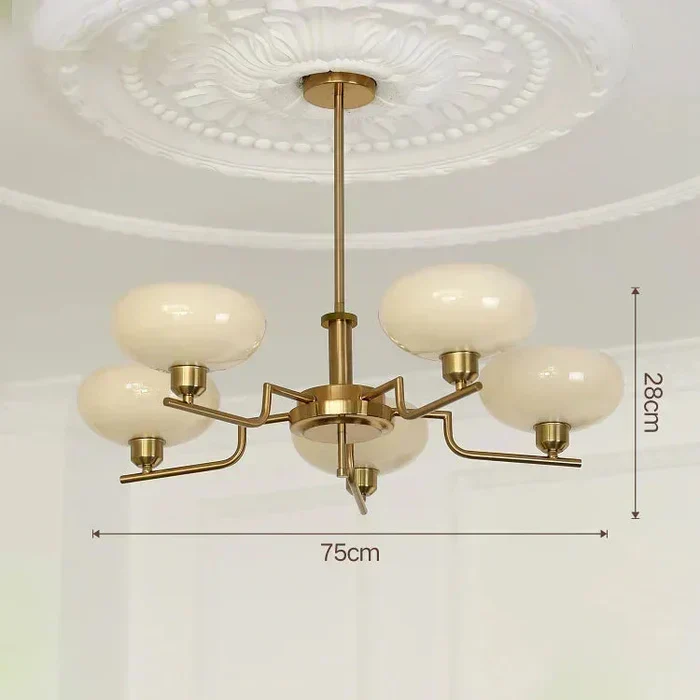 Orlienne – Moderne Kroonluchter Met Opaalglazen Kappen - Image 16