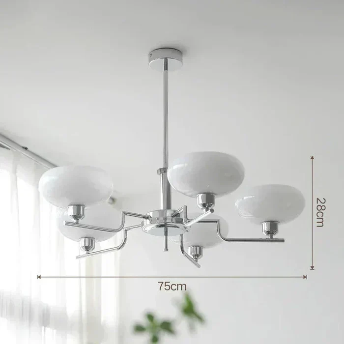 Orlienne – Moderne Kroonluchter Met Opaalglazen Kappen - Image 19