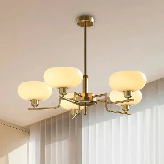 Orlienne – Moderne Kroonluchter Met Opaalglazen Kappen - Image 7