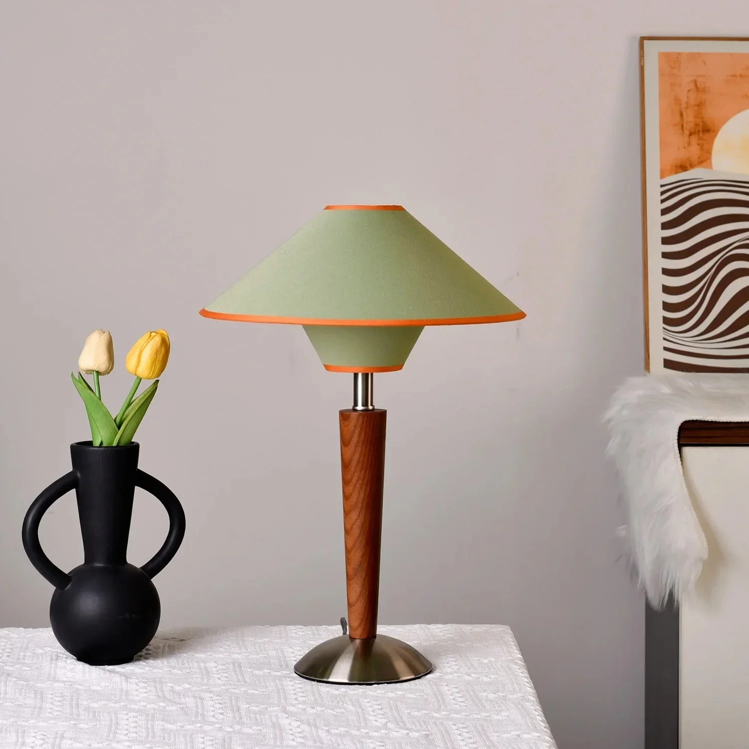 Orona – Mid-Century Conische Tafel Lamp
