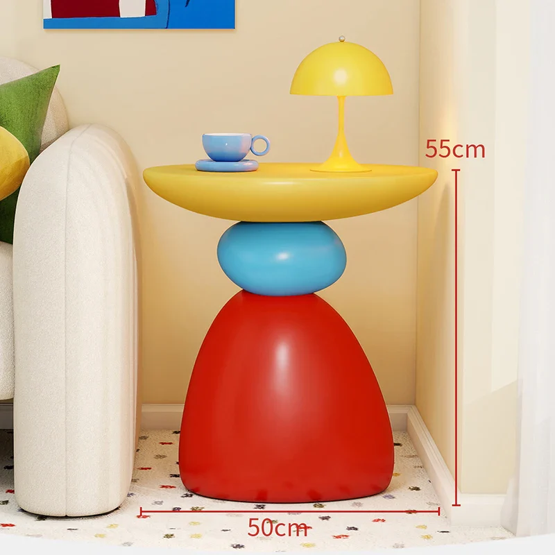 Orvania – Kleurrijke Stenen Bijzettafel Decoratie 55 Cm