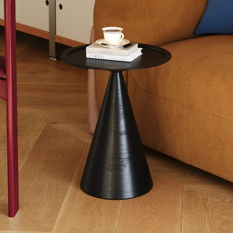 Orvessan - Bauhaus Ronde IJzeren Bijzettafel Met Opbergrek