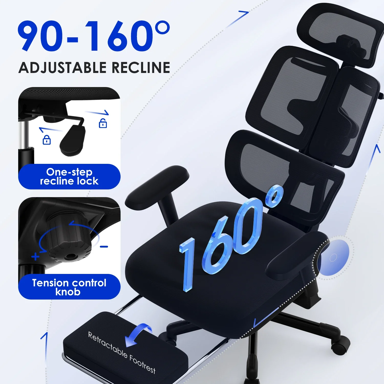 Orvianno - Ergonomische Bureaustoel Met 3D Hoofdsteun En 6D Armleuningen - Image 6