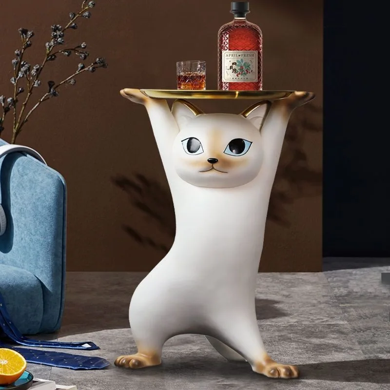 Phanora - Kattenfiguur Bijzettafel voor Woonkamer als Decoratief Meubel - Image 4