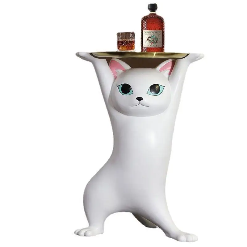 Phanora - Kattenfiguur Bijzettafel voor Woonkamer als Decoratief Meubel - Image 5