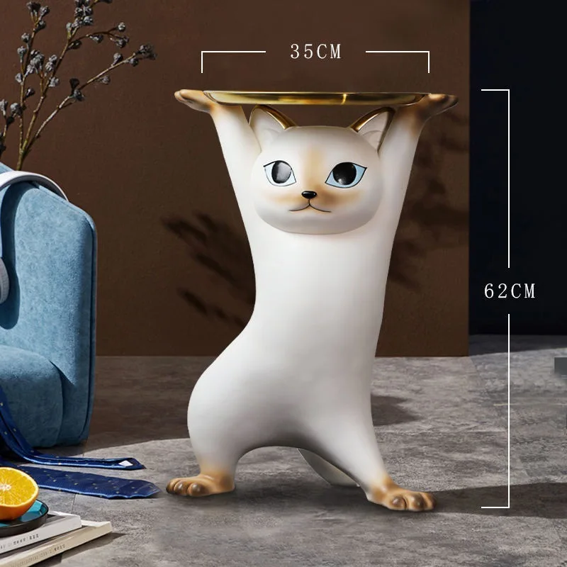 Phanora - Kattenfiguur Bijzettafel voor Woonkamer als Decoratief Meubel - Image 6