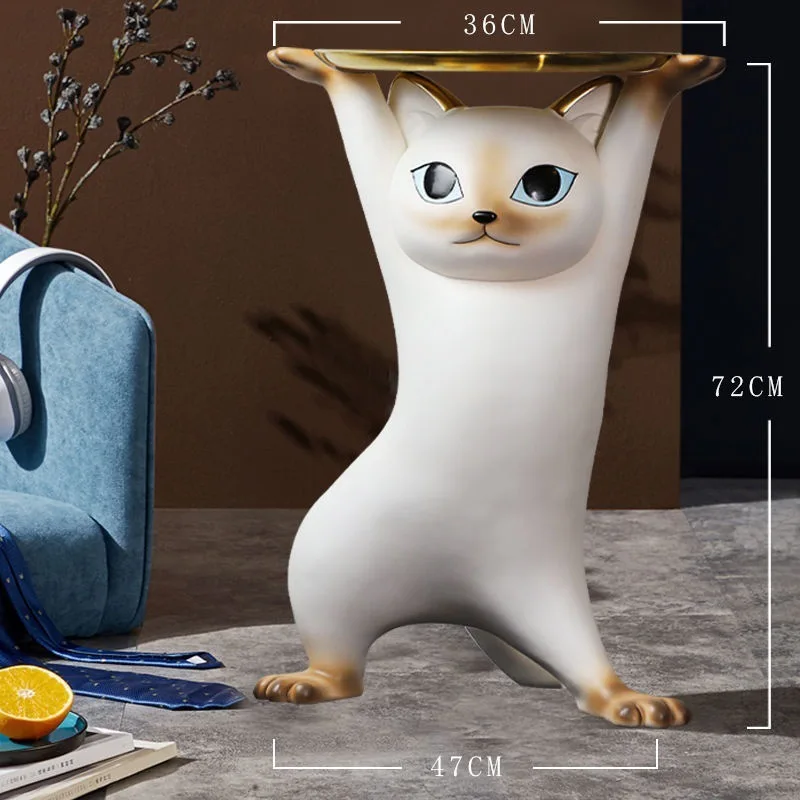 Phanora - Kattenfiguur Bijzettafel voor Woonkamer als Decoratief Meubel - Image 8