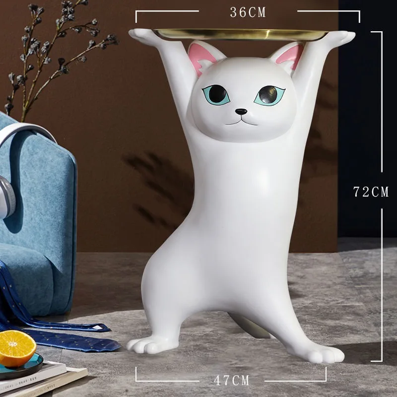 Phanora - Kattenfiguur Bijzettafel voor Woonkamer als Decoratief Meubel - Image 9