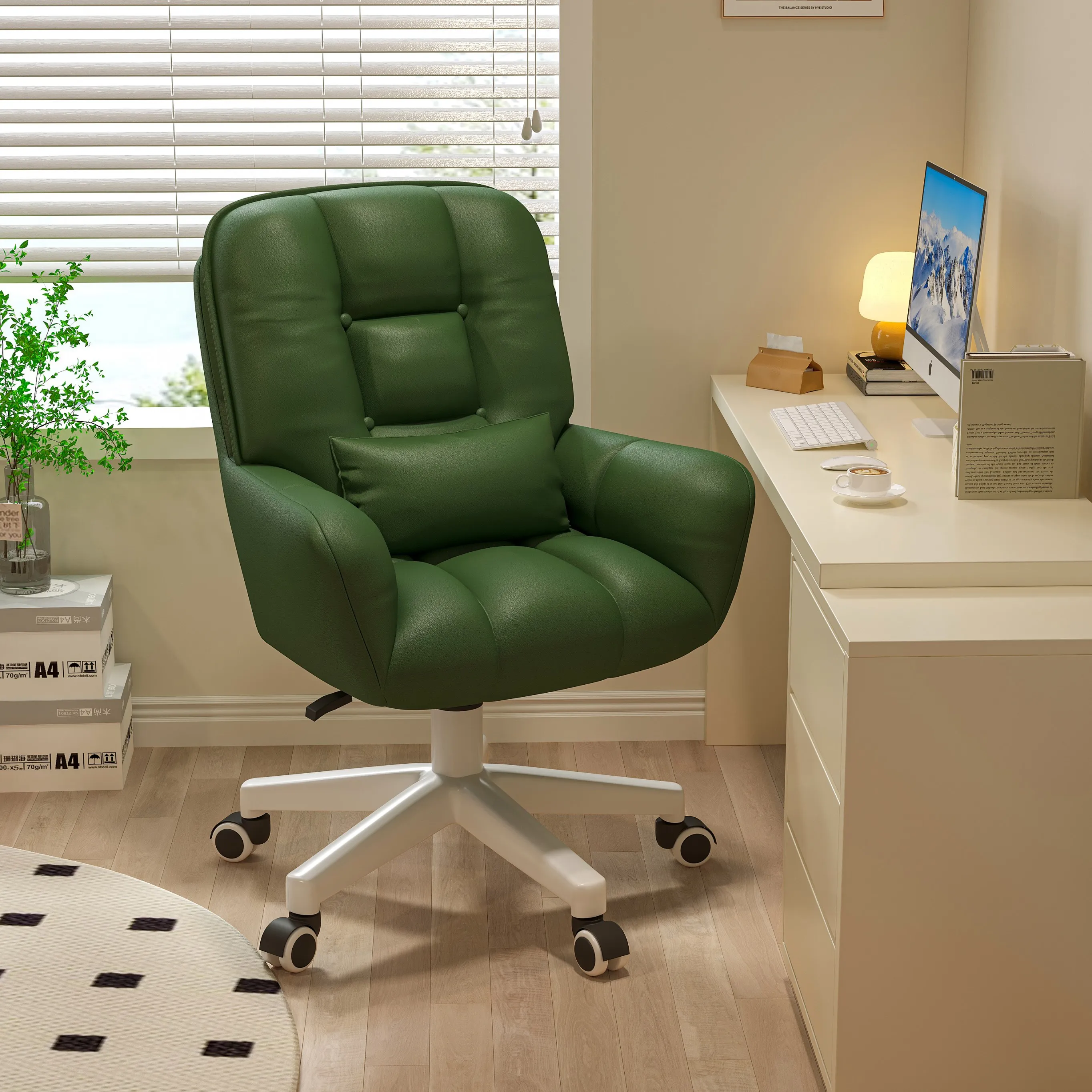Ferlina – Roze Draaistoel met Ergonomisch Design voor Bureau of Gaming - Image 5
