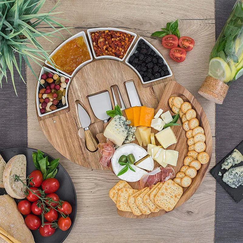 Plankora – Elegante Kaasplank en Messenset voor Feestelijke Presentaties - Image 2