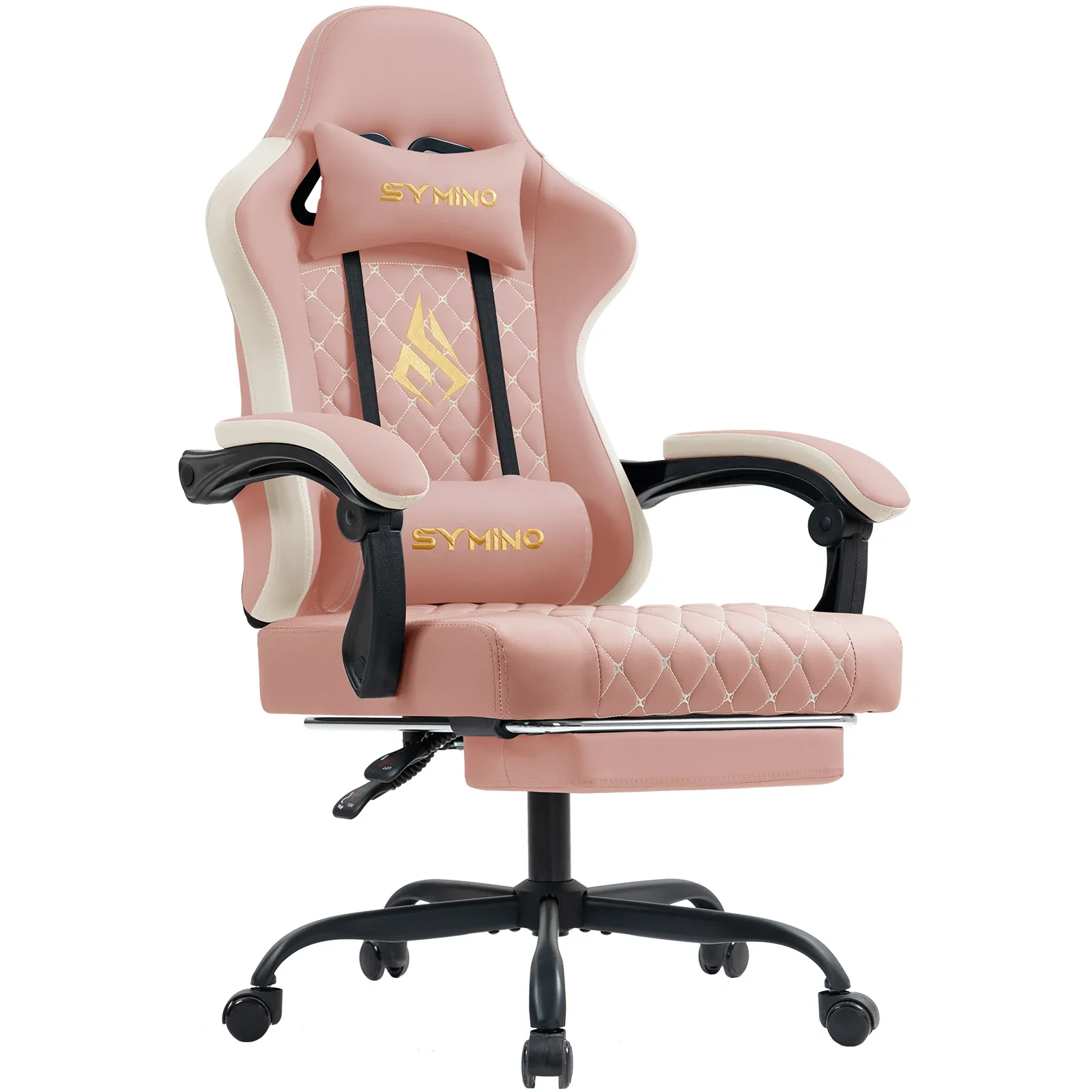 Plushio - Gamingstoel met Voetsteun en Verstelbare Armleuningen - Image 4