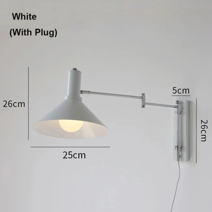 Revillo – Bauhaus Draaibare Wandlamp Met Stekker Opvouwbaar LED