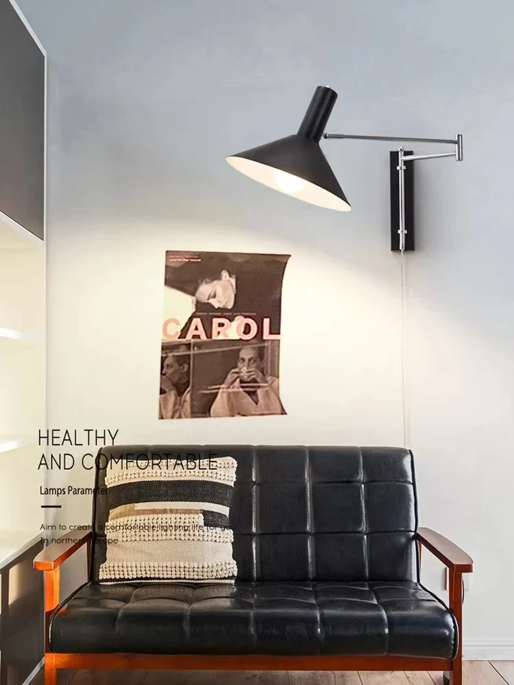 Revillo – Bauhaus Draaibare Wandlamp Met Stekker Opvouwbaar LED - Image 5