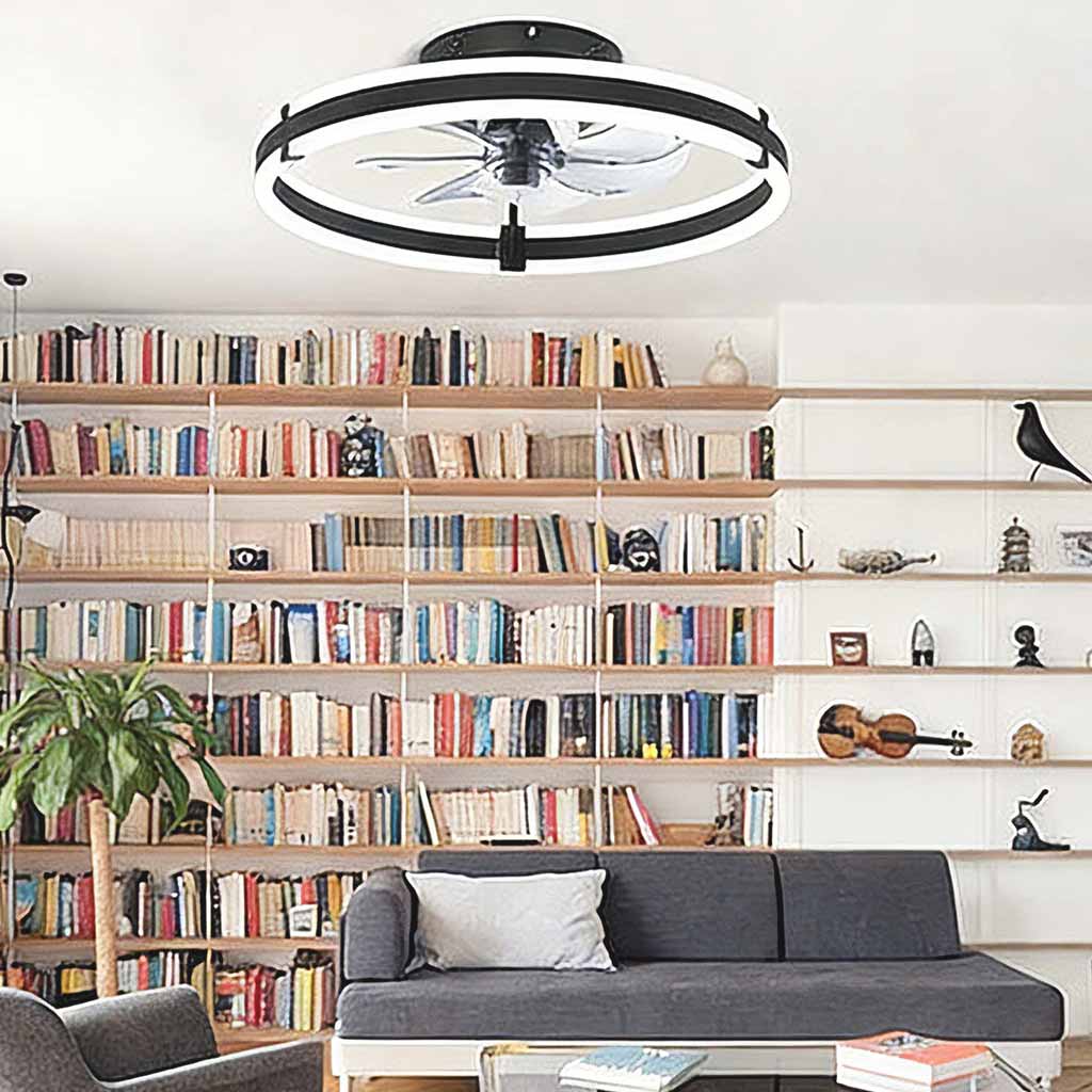 Revio - Ronde Plafondventilator Lamp Met Dubbele LED Ring - Image 3