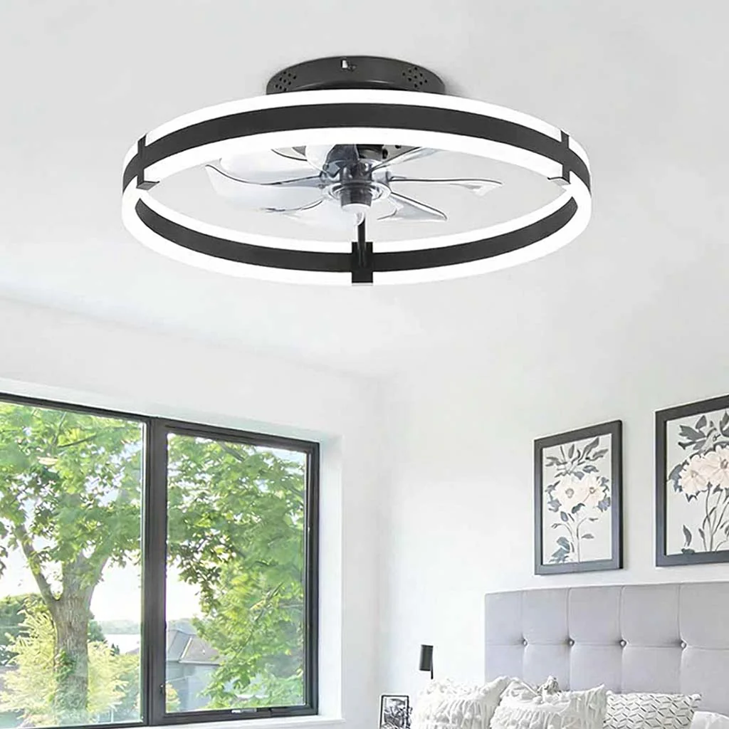 Revio - Ronde Plafondventilator Lamp Met Dubbele LED Ring - Image 4