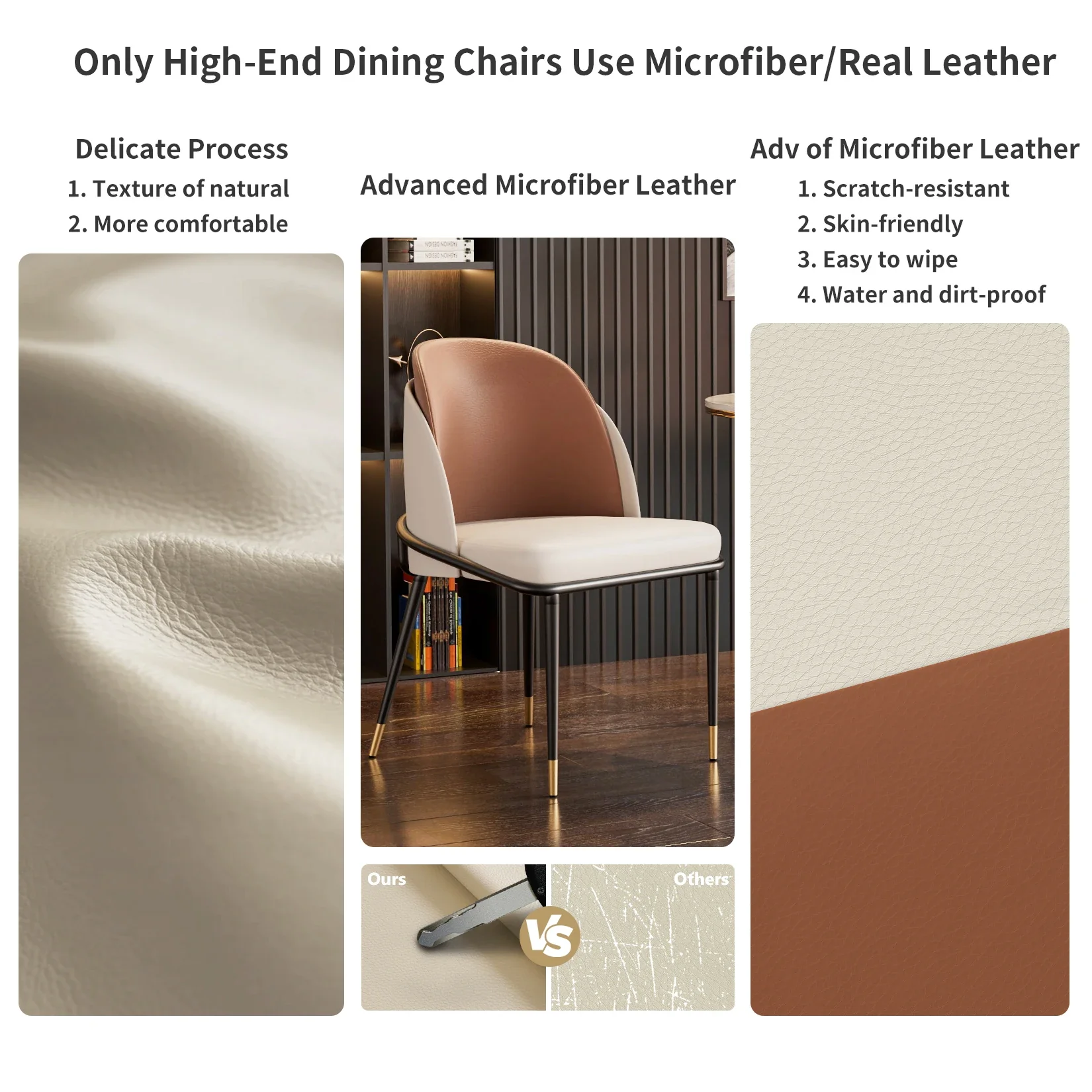 Rodien - Set Van 2 Faux Leren Eetkamerstoelen Met Houten Rugleuning - Image 8