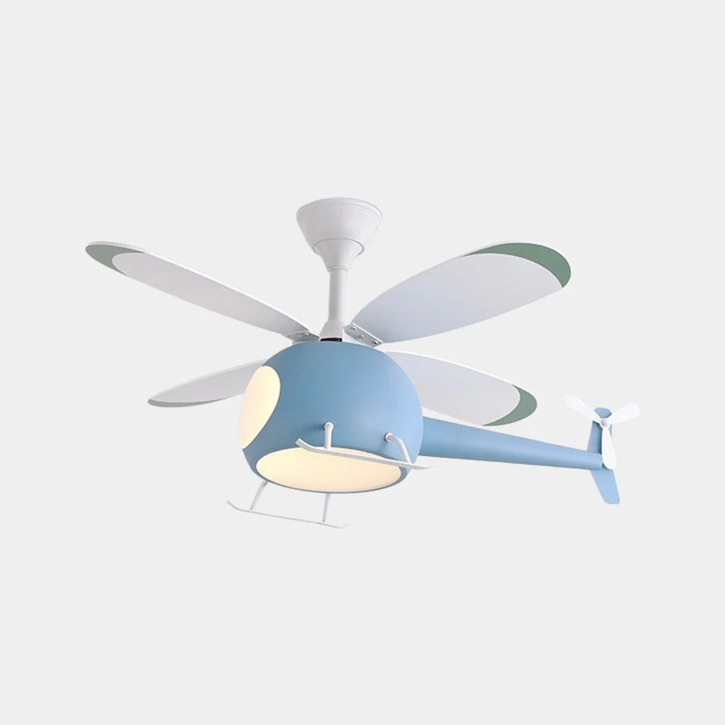 Ronave - Plafondventilator Lamp Helicopter Design Vier Bladen