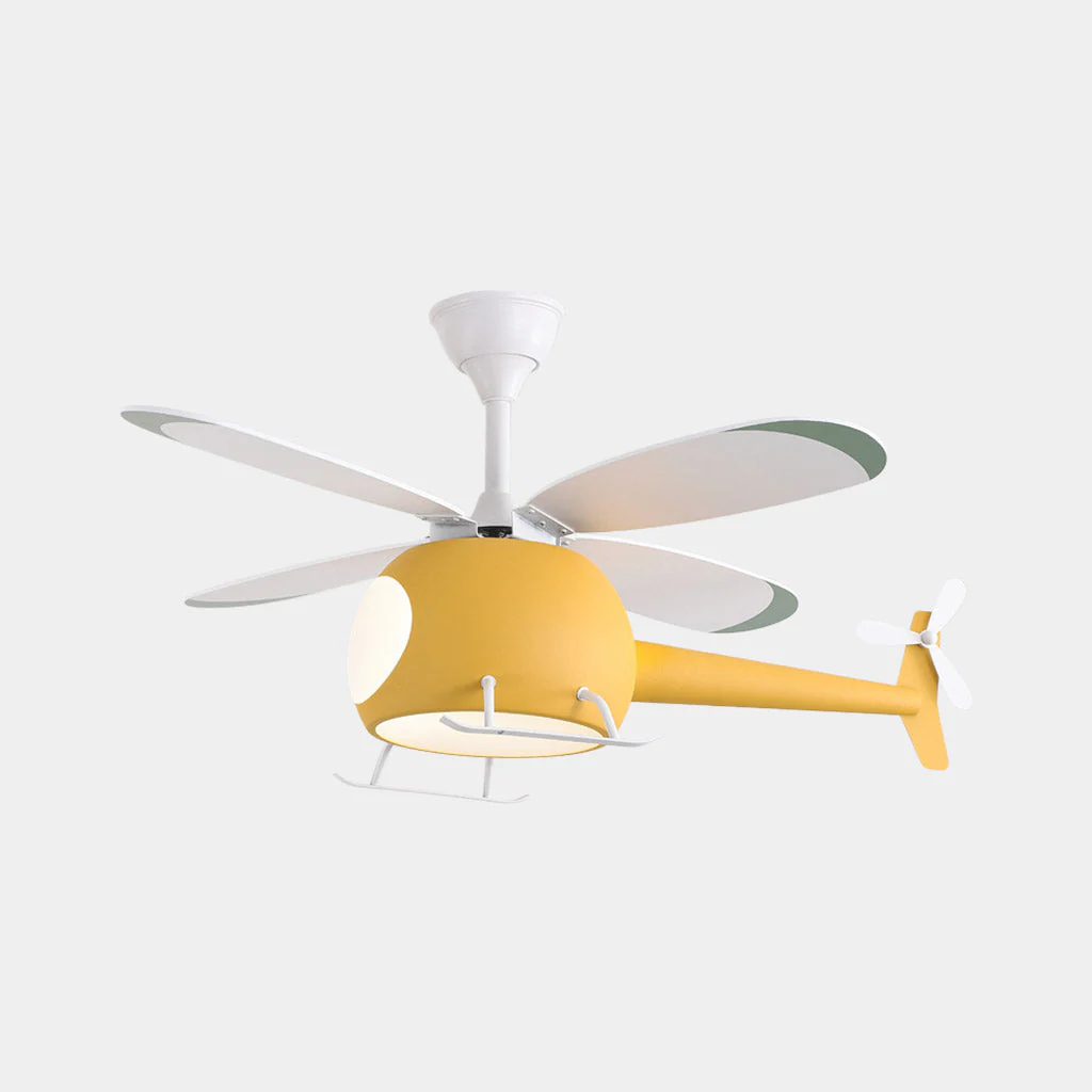 Ronave - Plafondventilator Lamp Helicopter Design Vier Bladen - Image 2