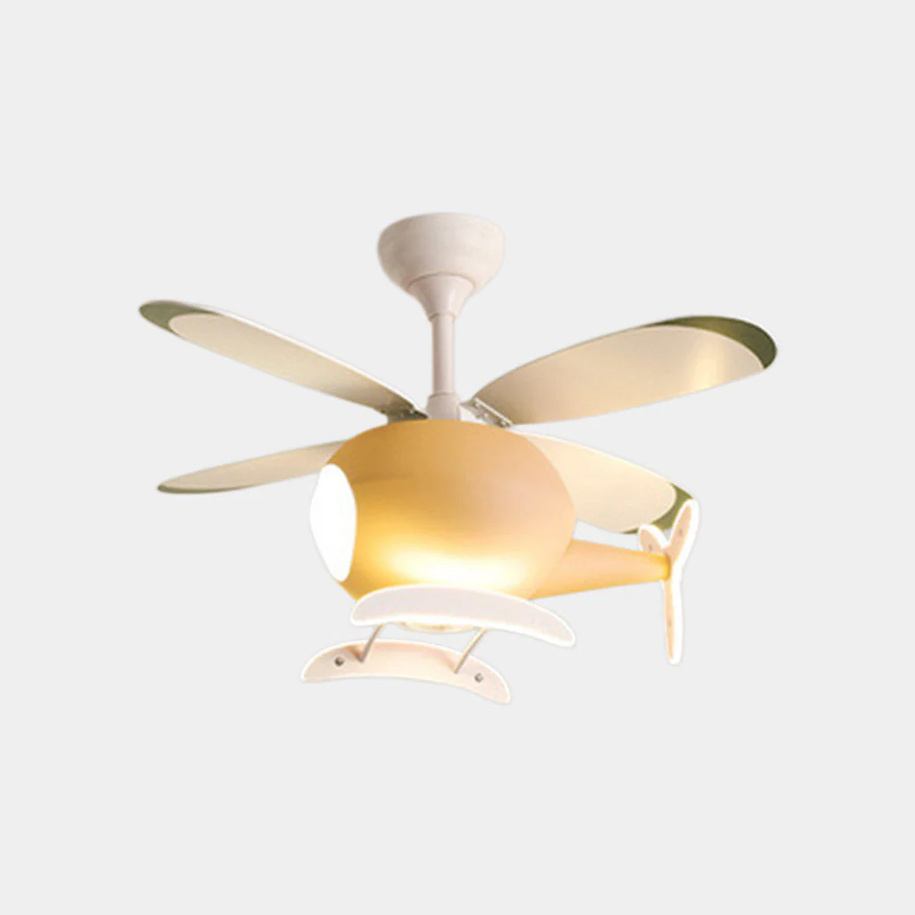 Ronave - Plafondventilator Lamp Helicopter Design Vier Bladen - Image 5