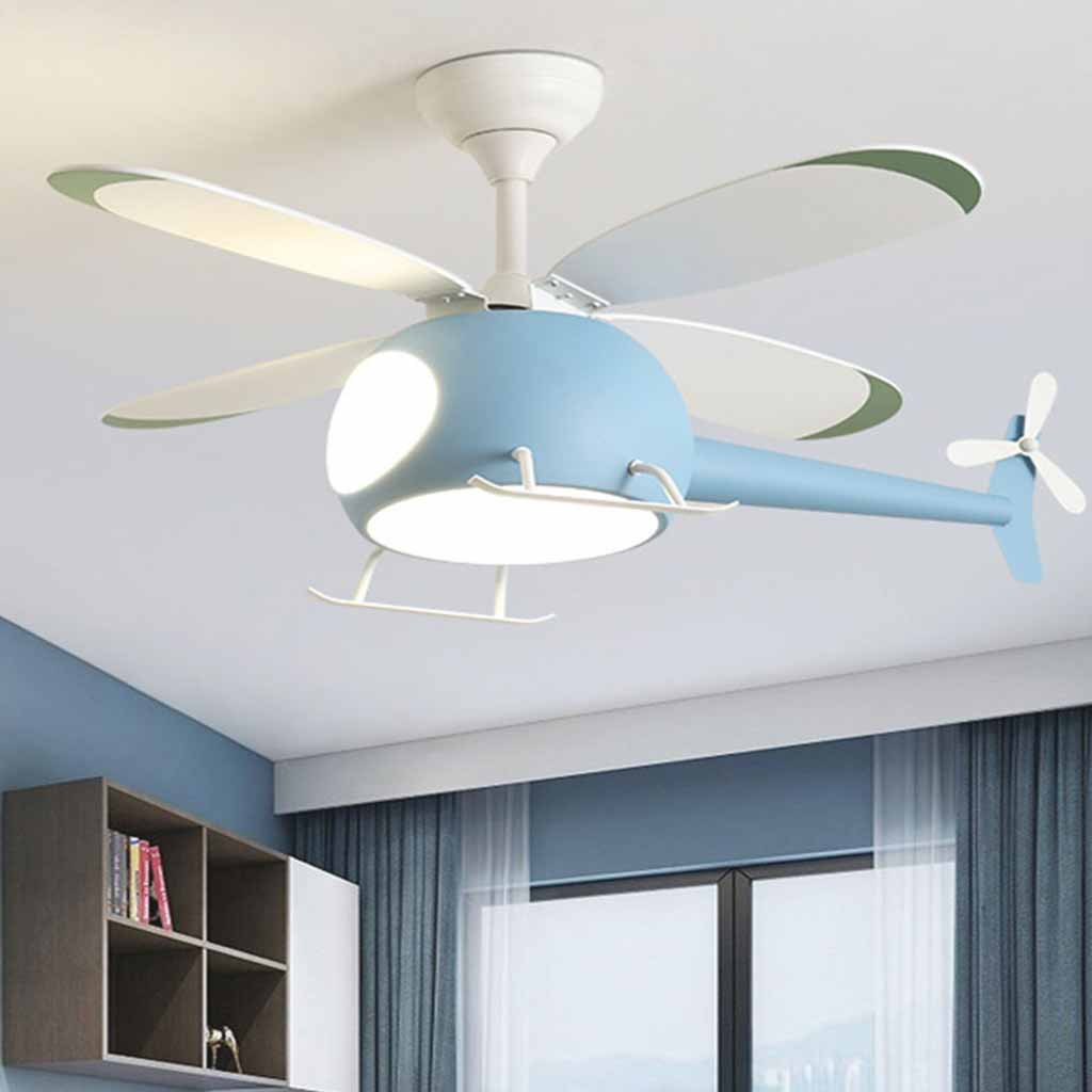 Ronave - Plafondventilator Lamp Helicopter Design Vier Bladen - Image 7