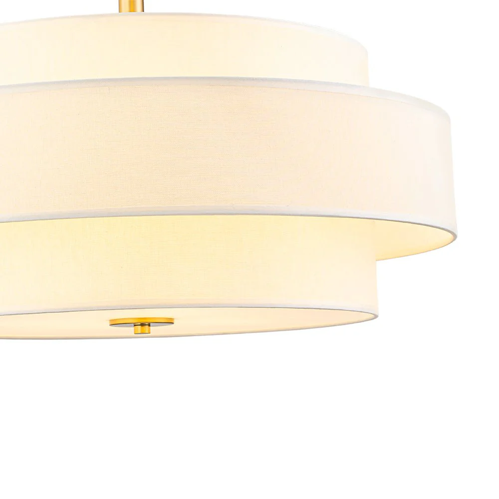 Rowano - Moderne Taps Toelopende Hanglamp Linnen Kap - Image 6