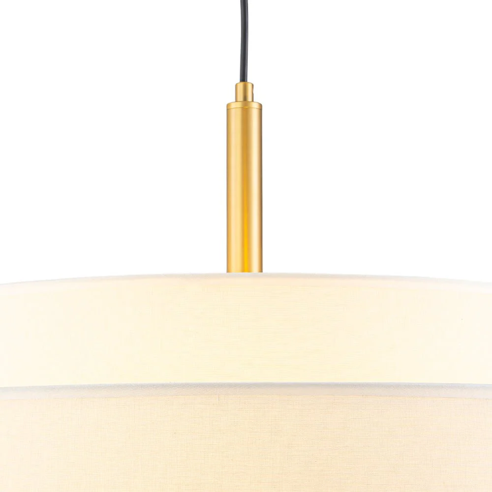 Rowano - Moderne Taps Toelopende Hanglamp Linnen Kap - Image 7