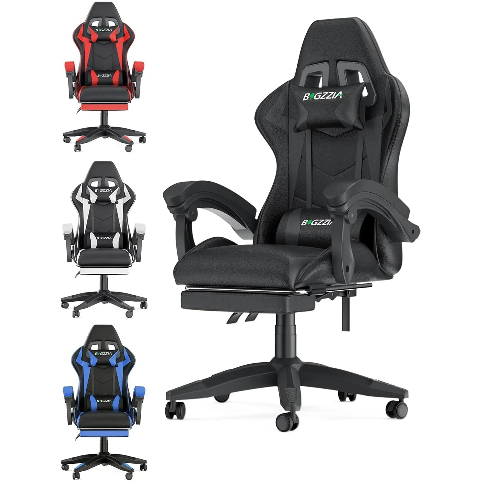 Serava - Ergonomische Gamingstoel met Voetsteun, Lendenkussen en Verstelbare Hoogte - Image 5