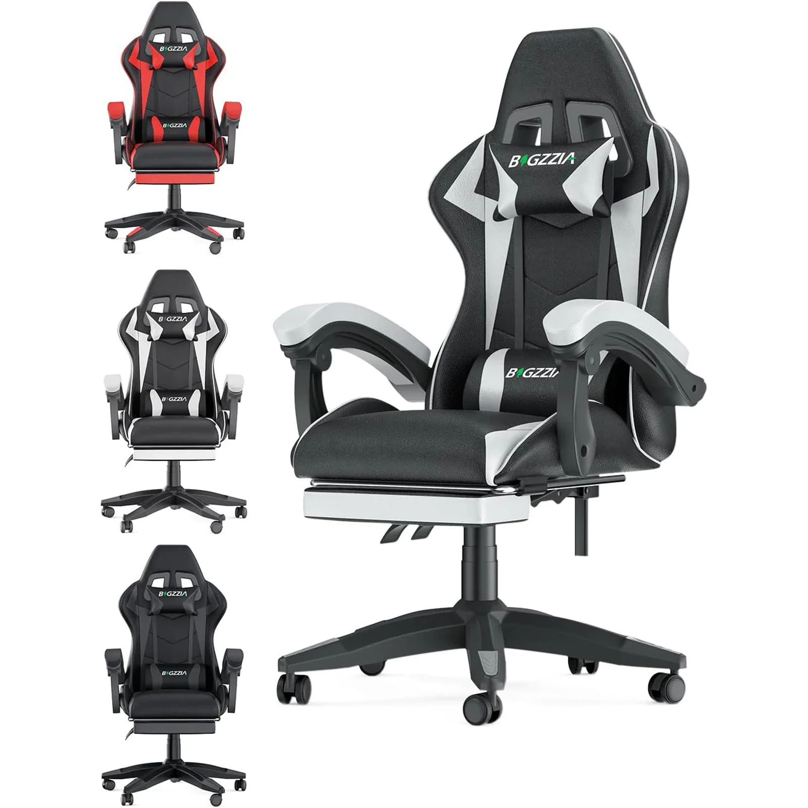 Serava - Ergonomische Gamingstoel met Voetsteun, Lendenkussen en Verstelbare Hoogte - Image 6