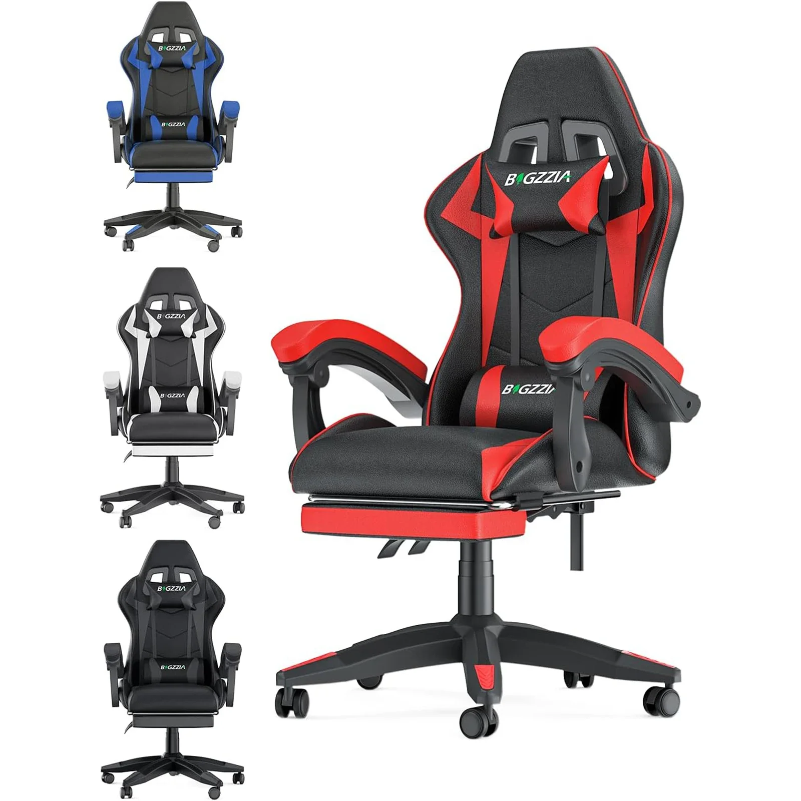 Serava - Ergonomische Gamingstoel met Voetsteun, Lendenkussen en Verstelbare Hoogte - Image 7