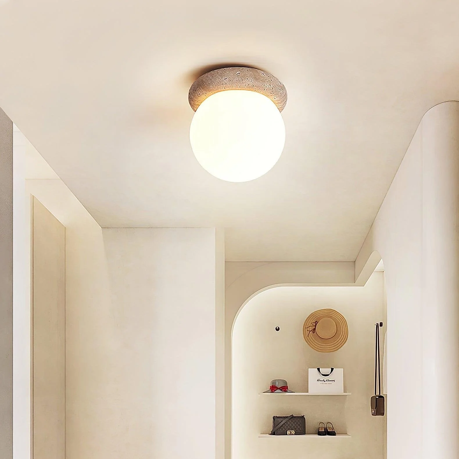 Serica - Travertin LED Plafondlamp - Image 2