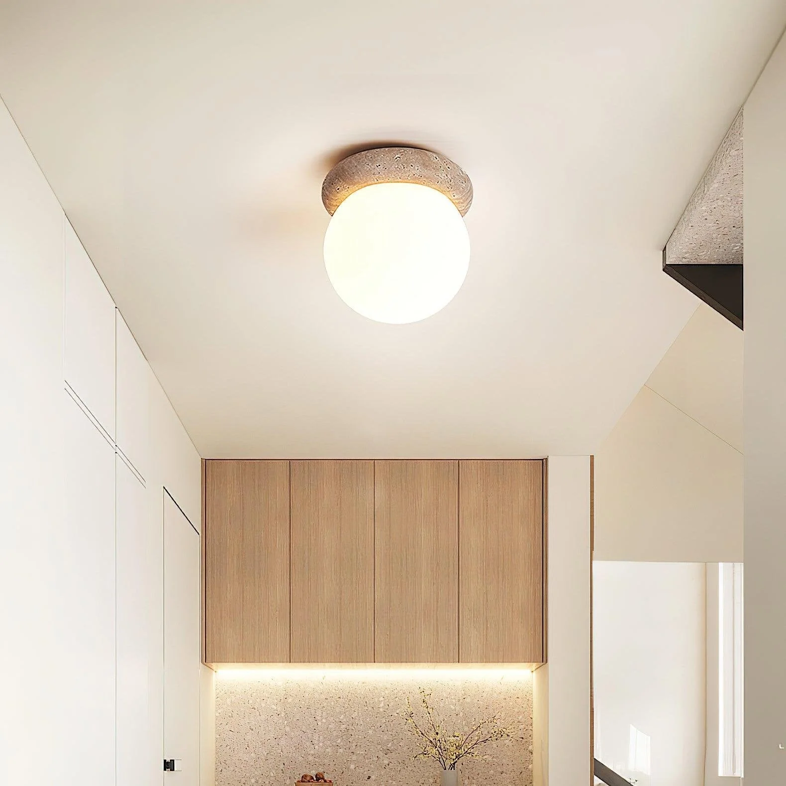 Serica - Travertin LED Plafondlamp - Image 3
