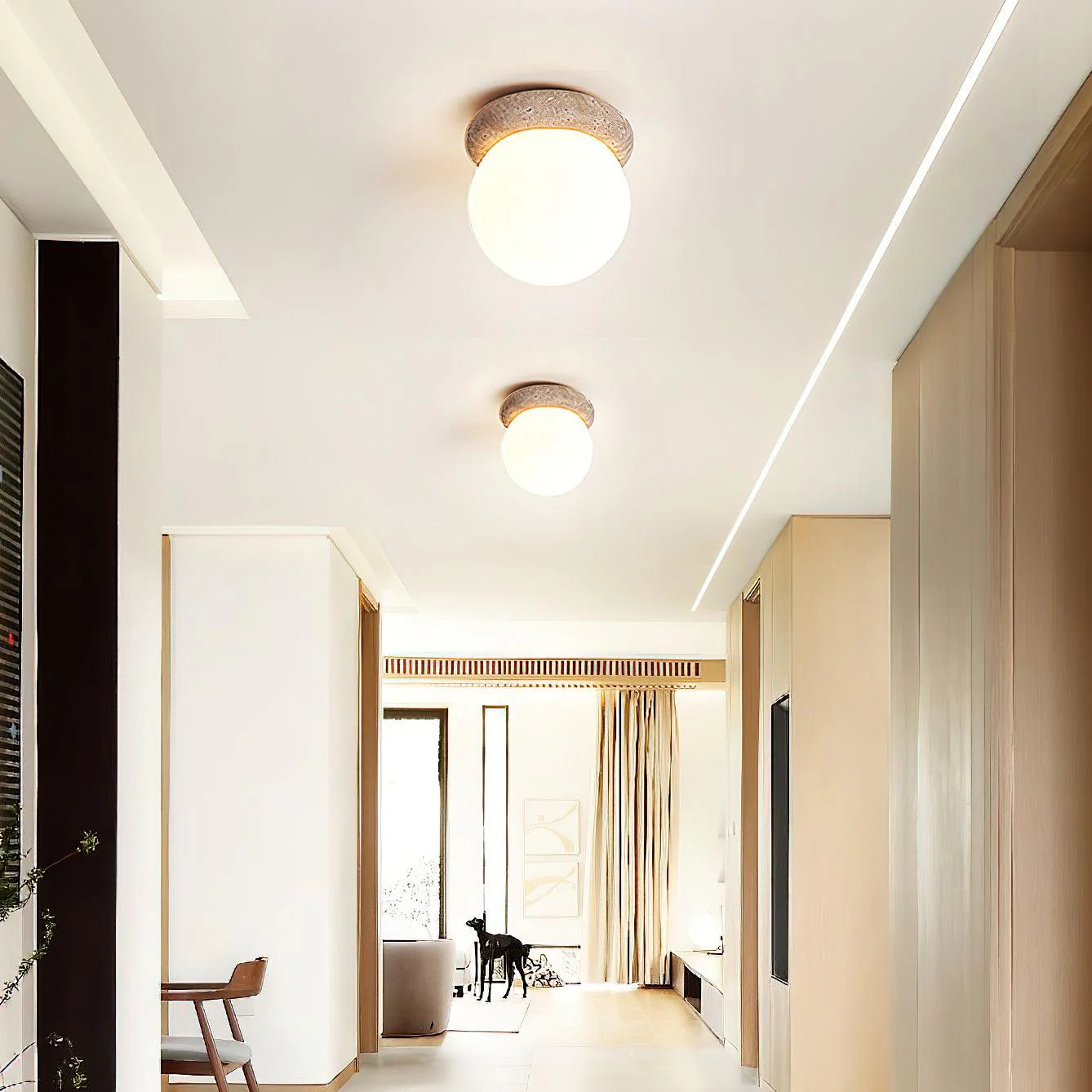 Serica - Travertin LED Plafondlamp - Image 4