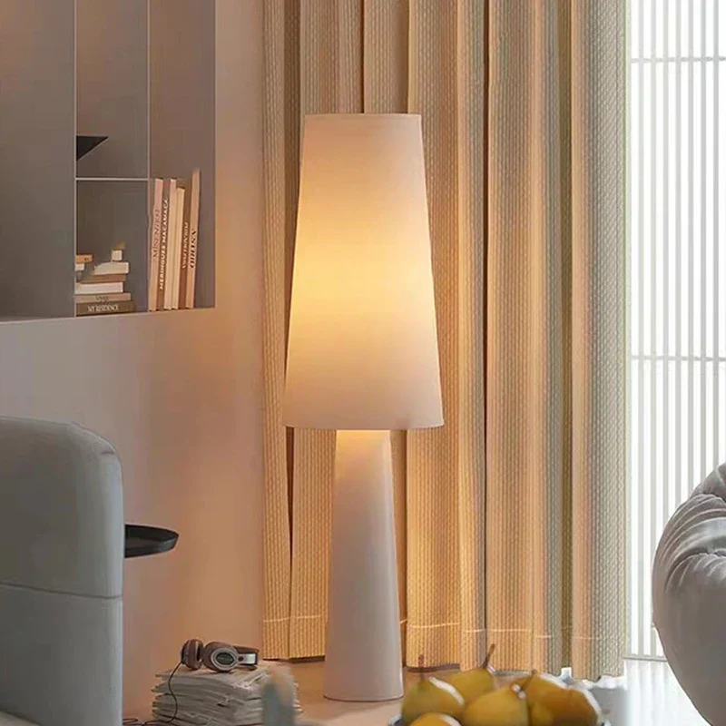 Sivora – Wabi Sabi Vloerlamp Met Stoffen Kap