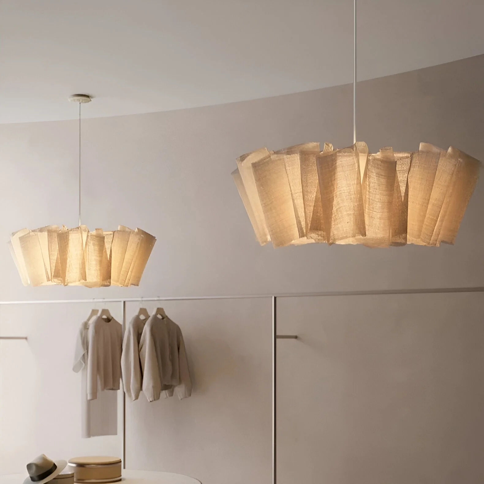 Solmara - Nordic Crème Stoffen Hanglamp - Image 8