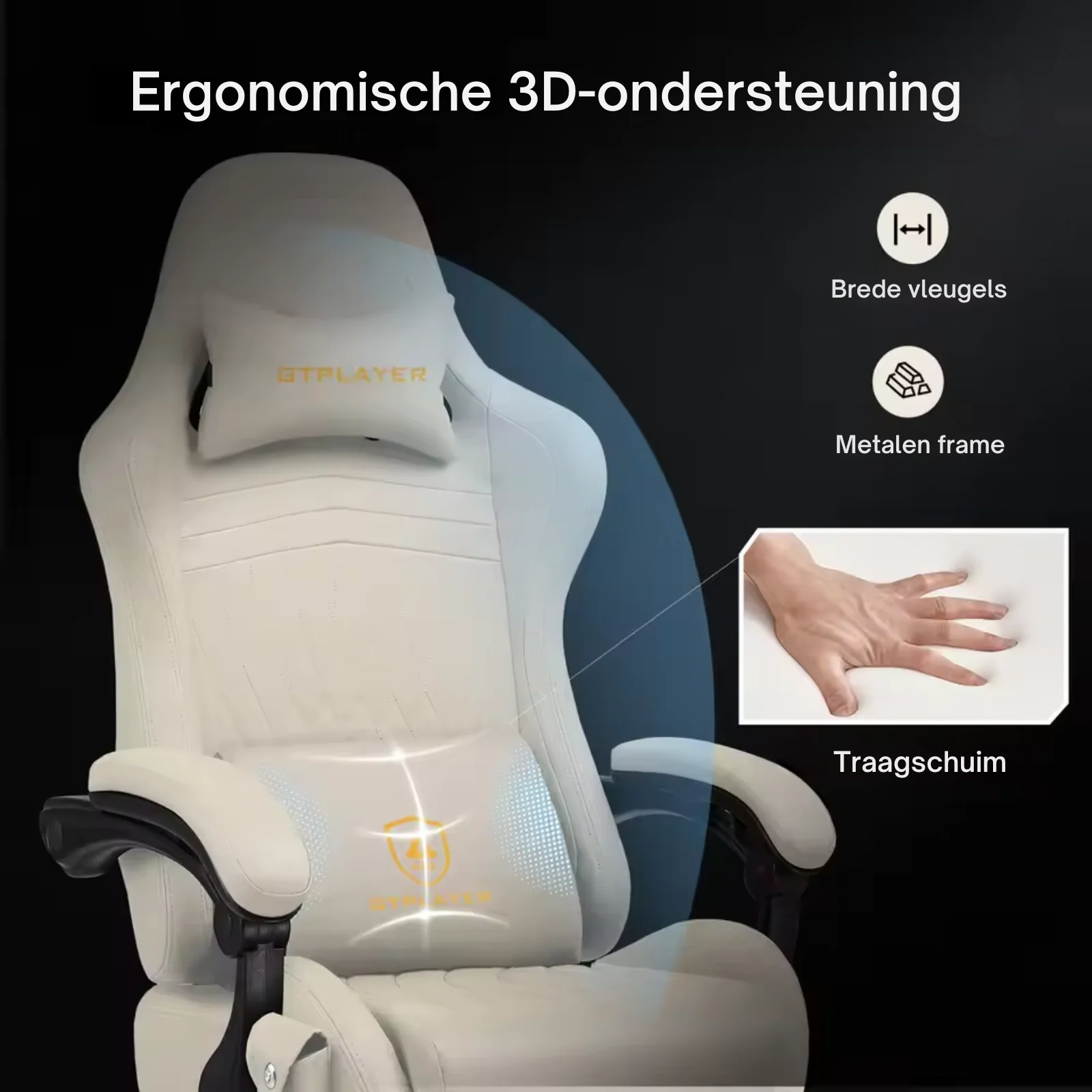 Solvian - Ergonomische Gamingstoel met Voetsteun en Ingebouwde Sprekers - Image 4