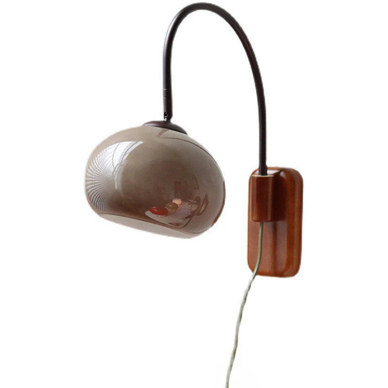 Sorévia - Massief Houten Wandlamp Met Glazen Bol - Image 3