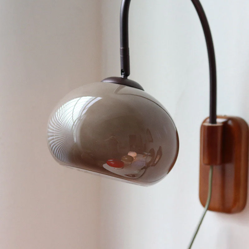 Sorévia - Massief Houten Wandlamp Met Glazen Bol - Image 5