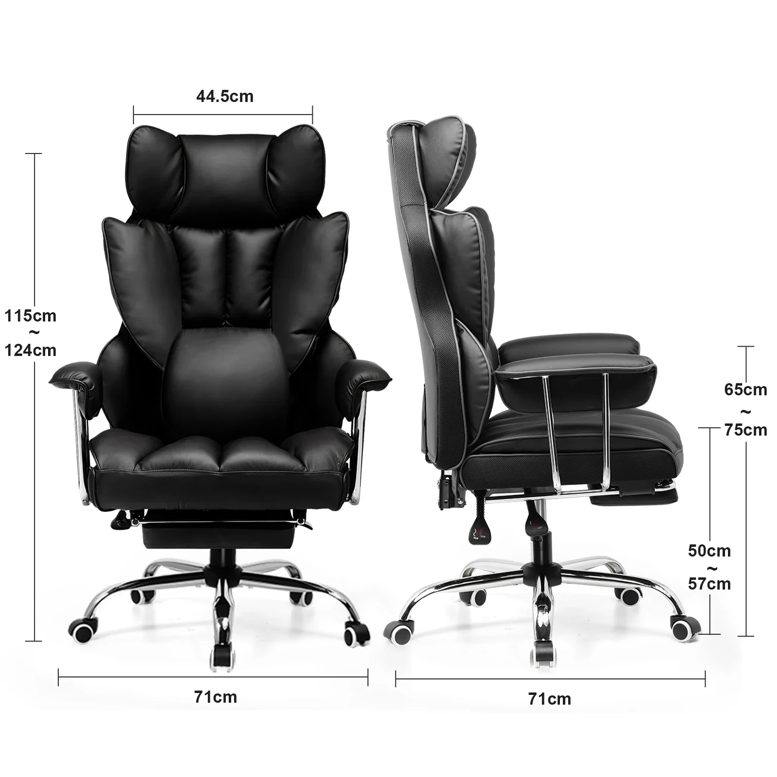 Stravon - Gamingstoel van Stof met Voetsteun en Verende Zitting - Image 9