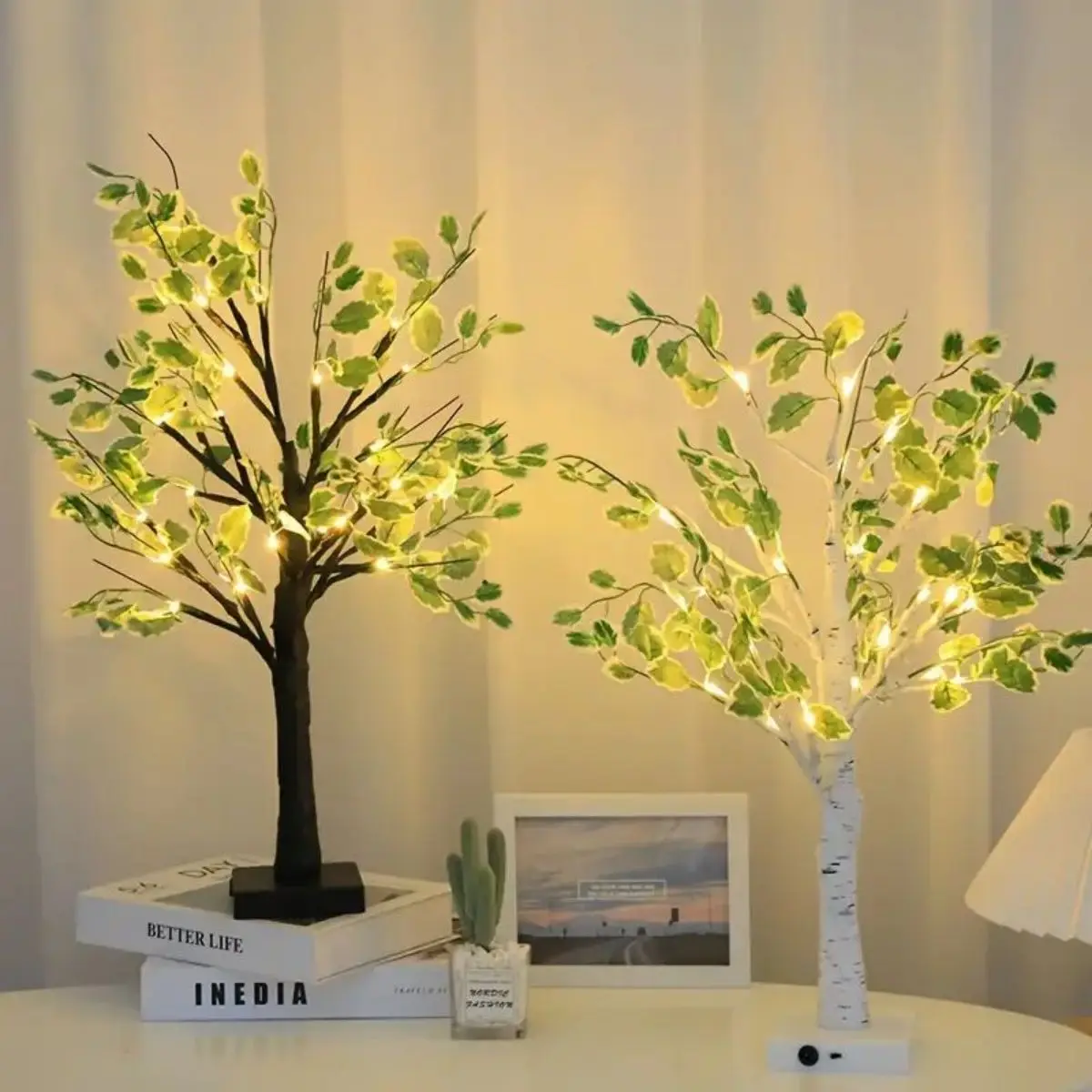 Sylvara – LED Berkenblad Sfeerverlichting op Batterij - Image 3