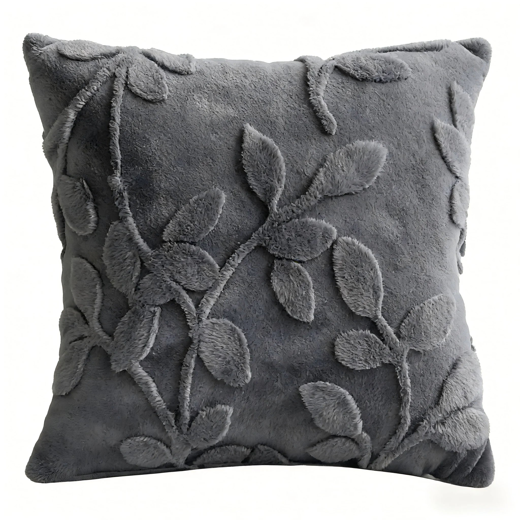 Sylvaran - 3D Jacquard Fluwelen Sierkussen Met Bladpatroon 45x45cm - Image 5