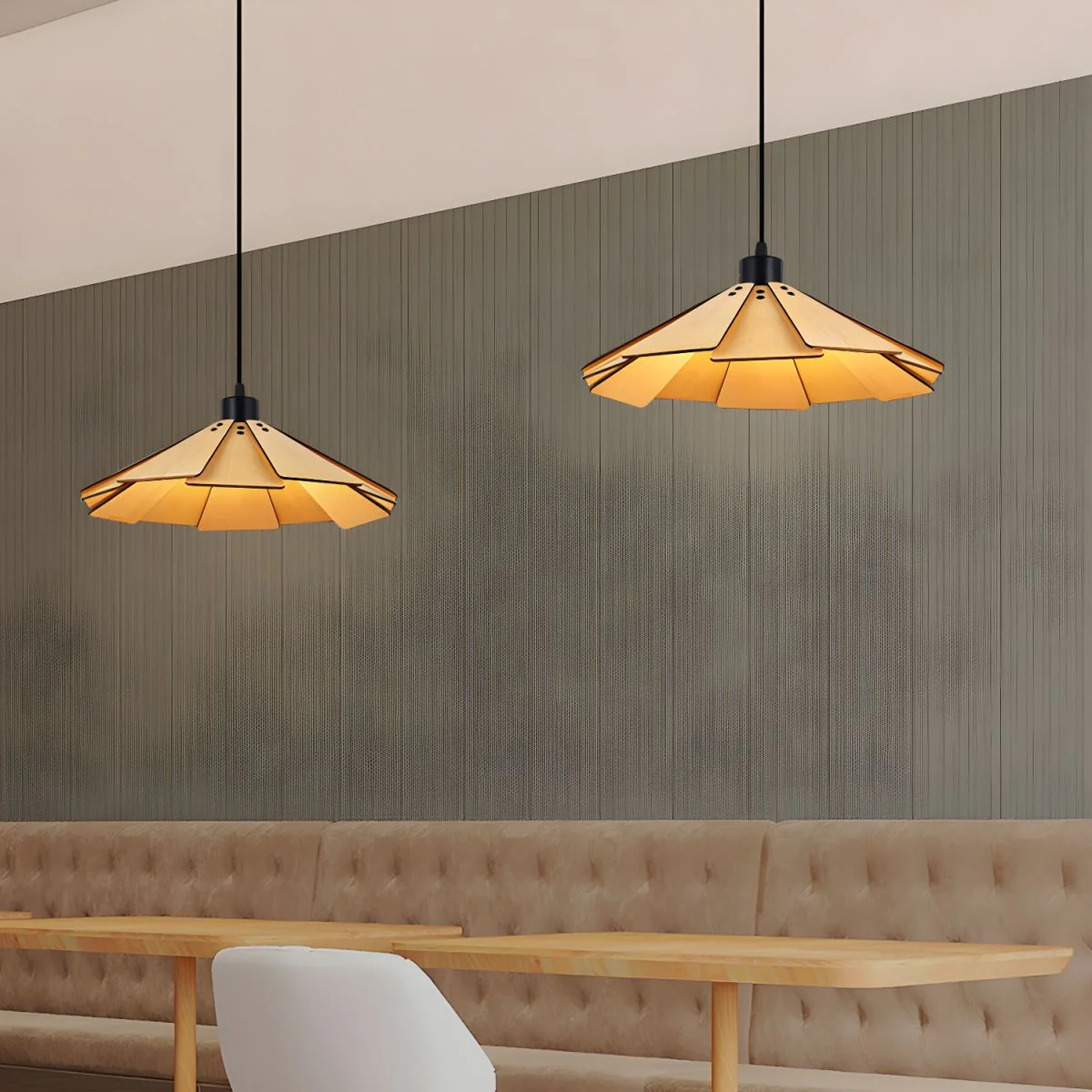 Takumièra - Wabi Sabi Houten Kegel Hanglamp - Image 11