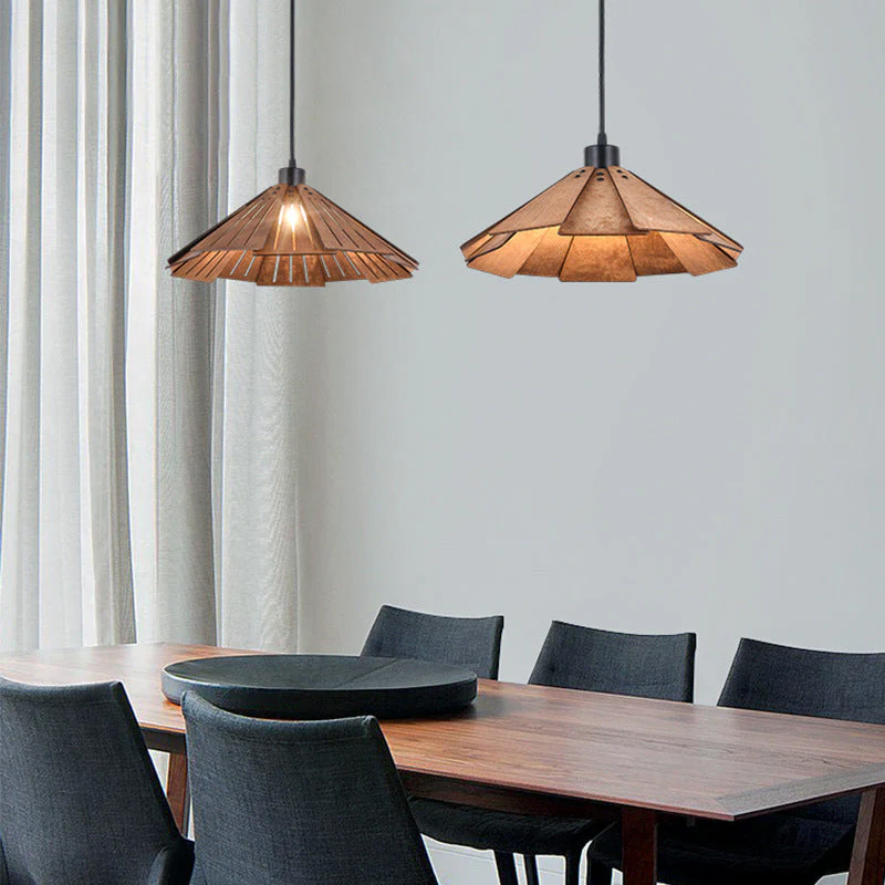 Takumièra - Wabi Sabi Houten Kegel Hanglamp - Image 17