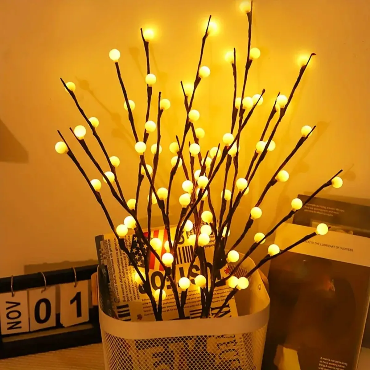 Thalina – Witte LED Berkentak Verlichting op Batterij - Image 5