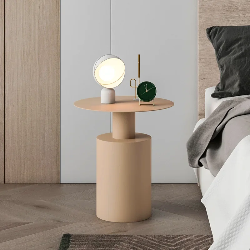 Treviano - Ronde Smeedijzeren Bijzettafel Met Opbergruimte