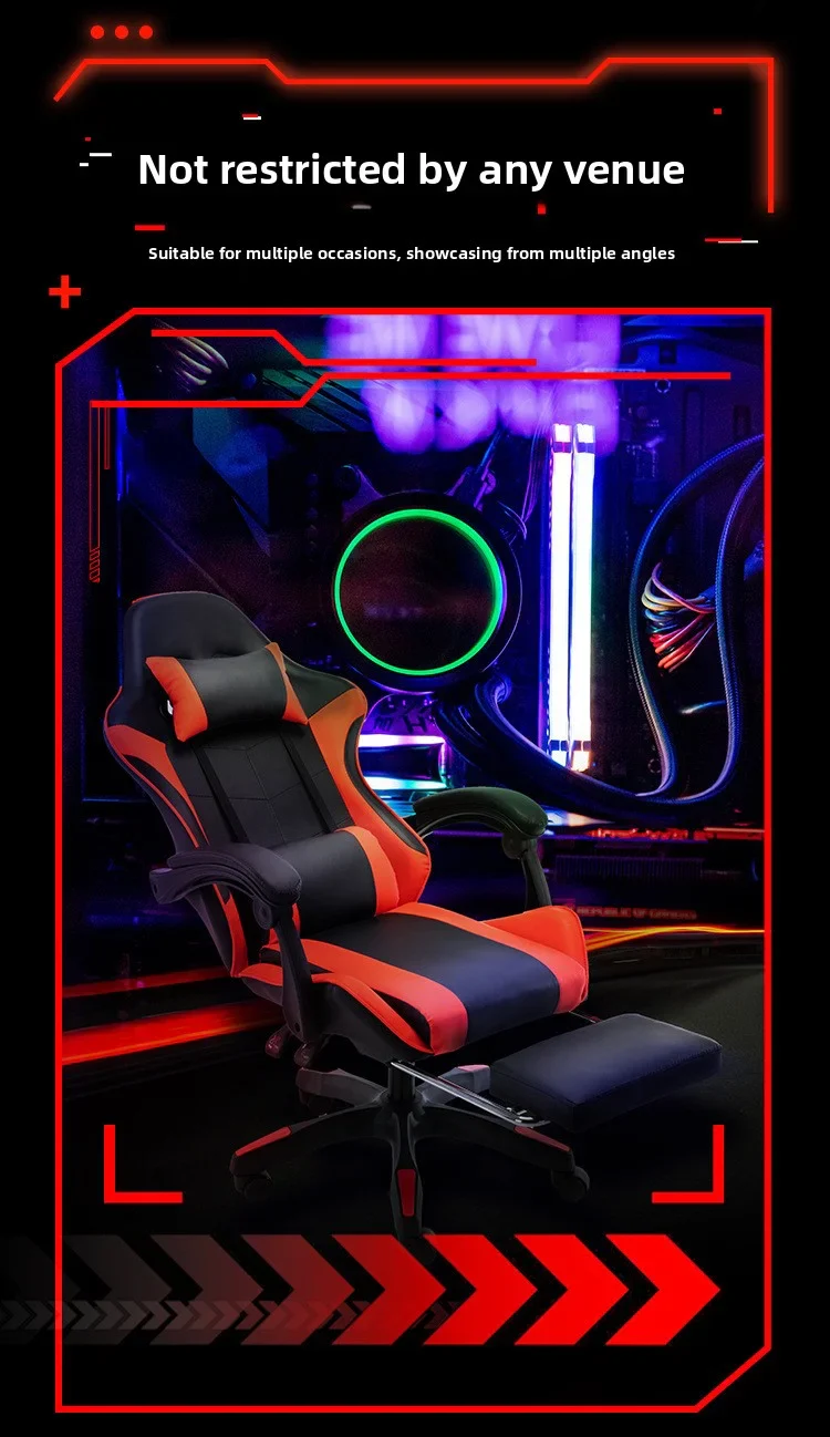 Trevoro - Gamingstoel met Voetsteun en Zacht Lendenkussen - Image 8